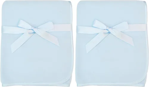 Vista 9 de TL Care Manta de forro polar (30 x 40 pulgadas) con ribete de satén similar a la seda, suave, cálida y acogedora, azul, para niños y niñas, perfecta