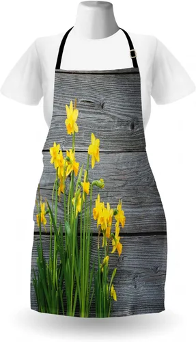 Vista 2 de Ambesonne Delantales multicolores impresos digitales, amarillo gris
