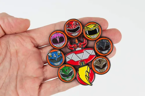Vista 3 de Mighty Morphin Power Rangers - Pin esmaltado de lujo de 2.5 pulgadas, exclusivo SDCC 2020, Metal