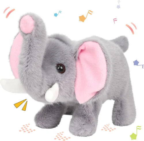Vista 48 de Hopearl - Conejo saltarín con campana, interactivo, mascota electrónica de peluche con sonidos y movimientos, orejas que se mueven y nariz que se