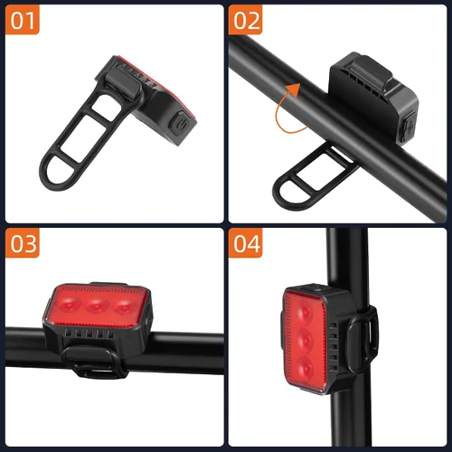 Vista 4 de Bike Lights for Night Riding,1500 Lumens High&Low Beam Front Light, OLED Display USB-C Rechargeable Bicycle Lights,IPX6 Waterproof Ebike Headlight