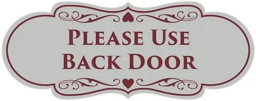 Vista 8 de Signs ByLITA Designer Please Use - Puerta trasera (negro) - Pequeño, 1 paquete