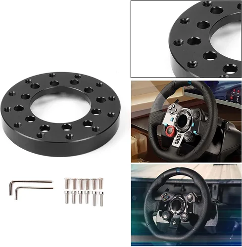 Vista 6 de Kit de modificación de anillo de repuesto para volante PCD de 2.756 in para Logitech G25 G27 G920 Adaptador de rueda Sparco Momo