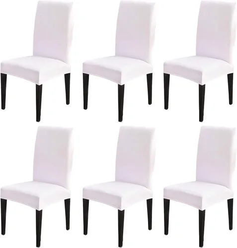 Vista 54 de Dimatic Paquete de 2 fundas elásticas de licra para sillas de comedor, extraíbles y lavables, fundas protectoras para sillas de comedor, cocina