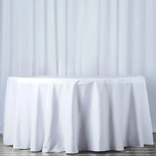 Vista 24 de Efavormart - Mantel redondo de poliéster de 90 pulgadas sin costuras de calidad comercial para banquetes de boda, restaurante