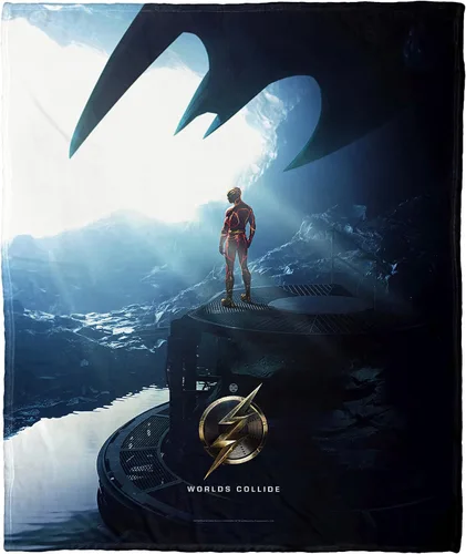Vista 6 de Northwest DC - The Flash - Manta de seda táctil, 50 x 60 pulgadas, Batman y Flash