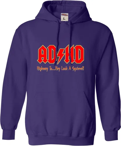 Vista 53 de Go All Out Sudadera con capucha para hombre y mujer con texto en inglés "Highway To Hey Look A Squirrel