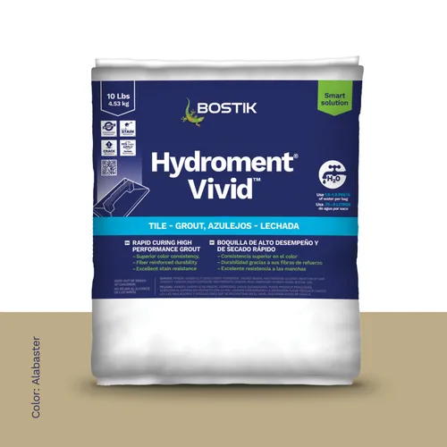 Vista 2 de BOSTIK HYDROMENT Lechada para baldosas en polvo de 10 libras - Alabastro