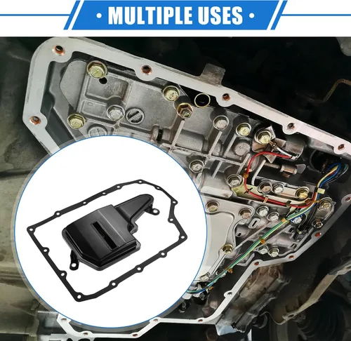 Vista 2 de Kit de filtro de transmisión automática compatible con Mazda 3 2012-2024 para Mazda 6 2014-2021, filtro de transmisión de motor negro de plástico