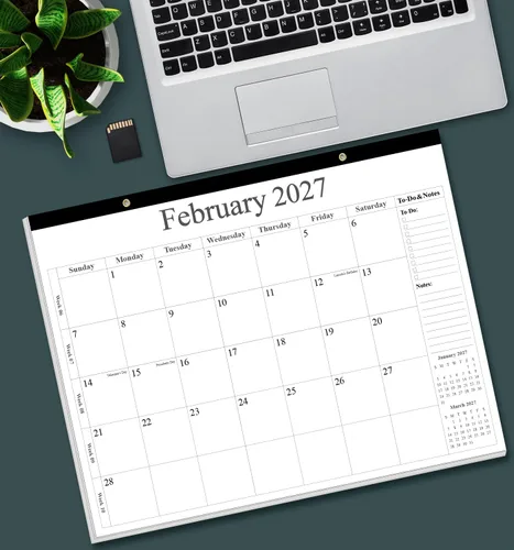 Vista 4 de Calendario de escritorio 2026 – Calendario 2026-2027 de enero de 2026 a junio de 2027, calendario de 18 meses con papel grueso para oficina, hogar