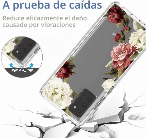 Vista 7 de Funda para Galaxy Note 20 5G/Samsung Note 20 SM-N981U con protector de pantalla de vidrio templado, funda protectora de cuerpo completo