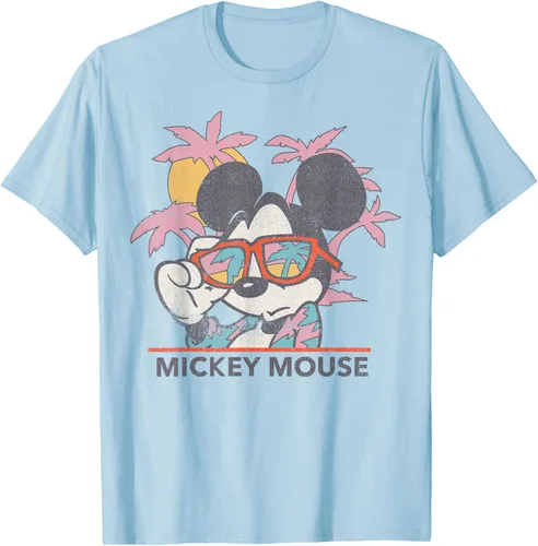 Vista 56 de Disney Mickey and Friends Mickey Mouse Tropical Retrato Camiseta S Negro