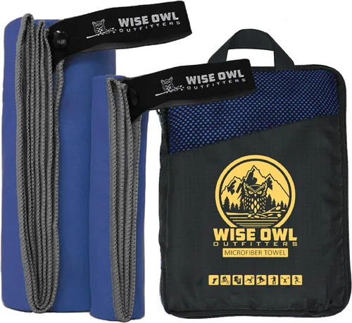 Vista 16 de Wise Owl Outfitters Microfiber Camping Towel - Quick Dry Towel for Travel, Backpacking, Hiking, Beach, Gym & Yoga - Compact, Fast Drying &