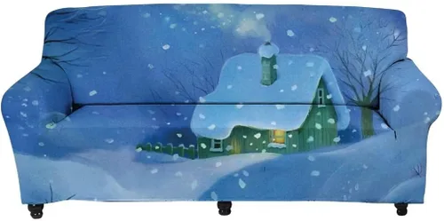Vista 23 de Horeset Snowy Tree - Funda de sofá para 2 cojines, decoración del hogar, funda protectora de muebles para perro, impermeable y lavable Árbol nevado