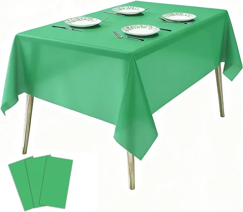Vista 9 de Paquete de 3 manteles de plástico con bandera de plástico para el 4 de julio, manteles desechables para barbacoa, picnic, cumpleaños, bodas