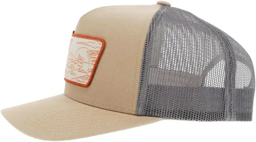 Vista 2 de HOOEY Gorra ajustable de malla de camionero Snapback (Davis - 2141T-TNGY), Beige Bronceado