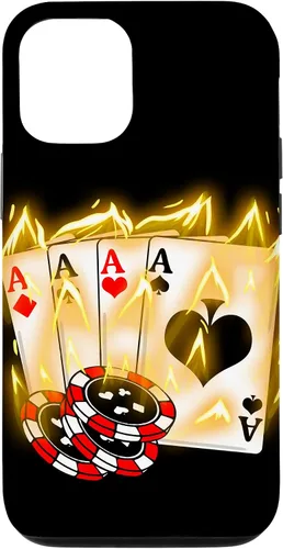 Vista 28 de Burning Four Aces Poker Cool Quad Aces Poker Player Gift Case for iPhone 17