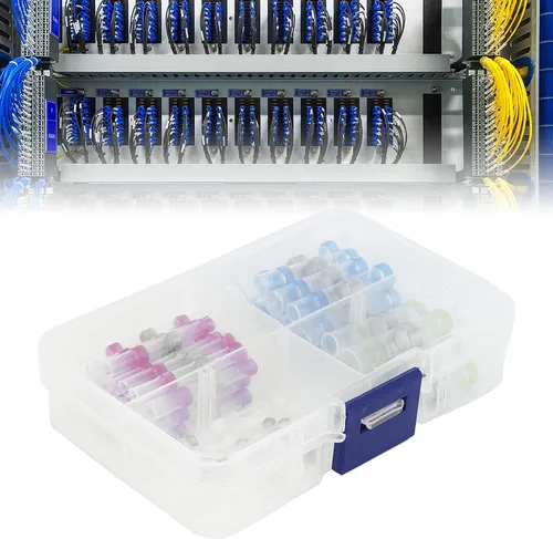 Vista 4 de Electrical Wire Crimp Terminals, Simple Transparent Shell, Heat Shrink End Connectors for Solder Ring Terminals(100pcs Boxed)