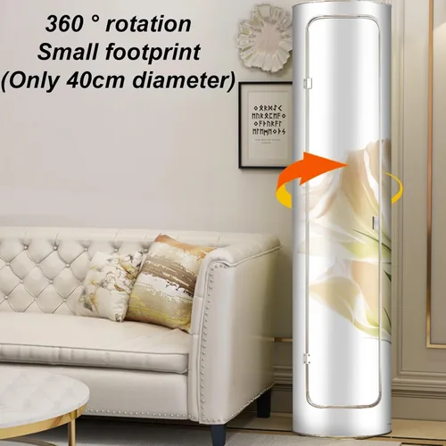 Vista 3 de Zapatero giratorio redondo alto con rotación de 360°, zapatero vertical para espacios pequeños, organizador de zapatos para entrada, pasillo, Negro