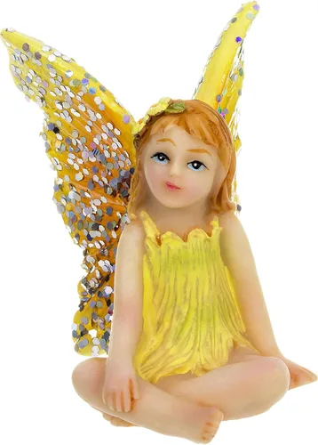 Vista 8 de Darice Paquete de 3 mini figuras de hadas meditantes de resina surtidas de 1.75 x 2.25 pulgadas