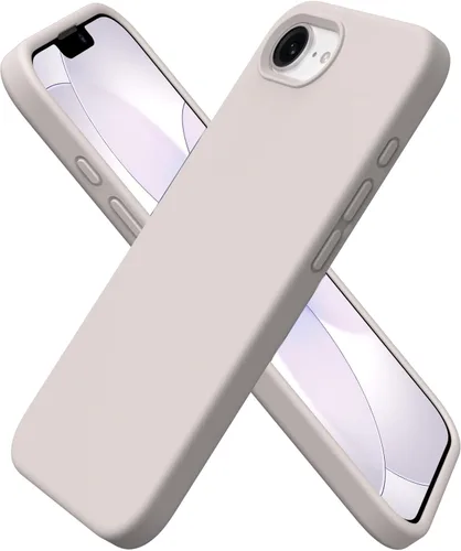 Vista 24 de ORNARTO Funda compatible con iPhone 16e de 6.1 pulgadas (2025), silicona líquida de 3 capas cubierta completa de goma de gel suave, funda protectora