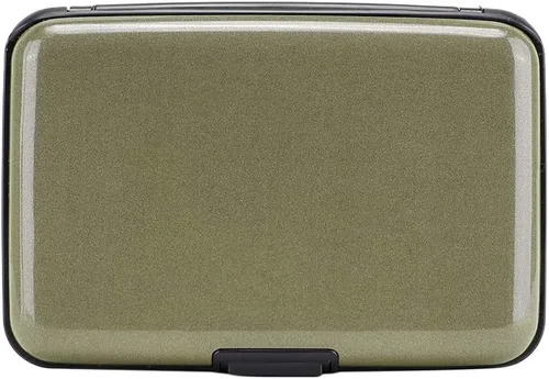 Vista 13 de ELFISH Protector de tarjeta de crédito con bloqueo RFID, funda de aluminio para identificación, tarjeteros rígidos, cartera de metal para hombres