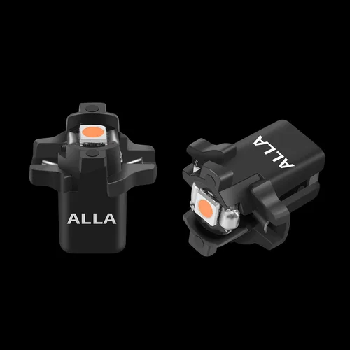 Vista 17 de Alla Lighting Bombillas LED superbrillantes B8.3D 17058 202259 2721 MF8, luces de panel de instrumentos amarillo ámbar 3030 SMD, velocímetro