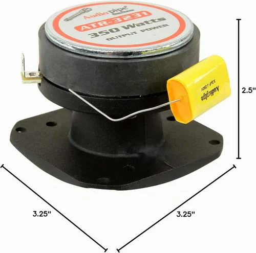 Vista 5 de Audiopipe 1 par de tweeters de 350 vatios de 1 pulgada de cromo súper titanio resistente para coche