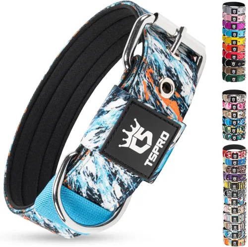 Vista 10 de TSPRO Collar Táctico para Perro de 1.25 Pulgadas de Ancho Collares Gruesos para Perro con Hebilla de Metal de Servicio Pesado, Duradero, Fuerte