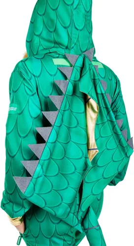Vista 7 de Tipsy Elves Disfraz de dragón para mujer mono de monstruo mítico verde de Halloween