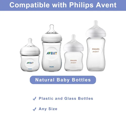 Vista 2 de Kit de conversión de vasos para biberones naturales Philips Avent, kit de transición para niños pequeños con boquilla superior de popote de silicona