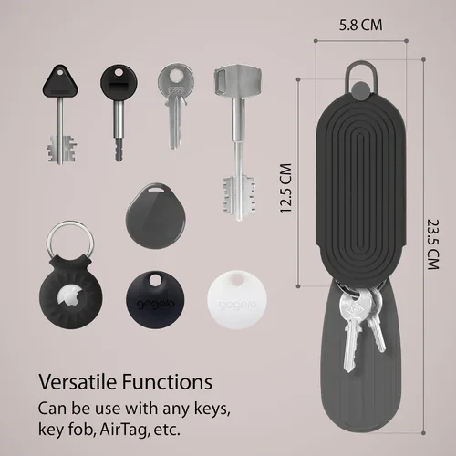 Vista 2 de Bone Bolsa elástica para llaves, tipo tirón de silicona, funda para llaves de coche, carteras, bolsa de llavero, funda