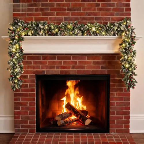 Vista 6 de HipTree - Guirnalda de Navidad de 6 pies con luces para mantel
