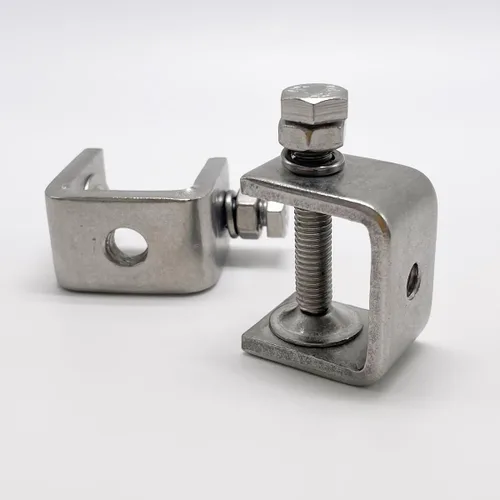 Vista 4 de Mini abrazaderas C de acero inoxidable de 0.000-0.984 in para montaje, juego de abrazaderas en U para carpintería resistente, herramientas