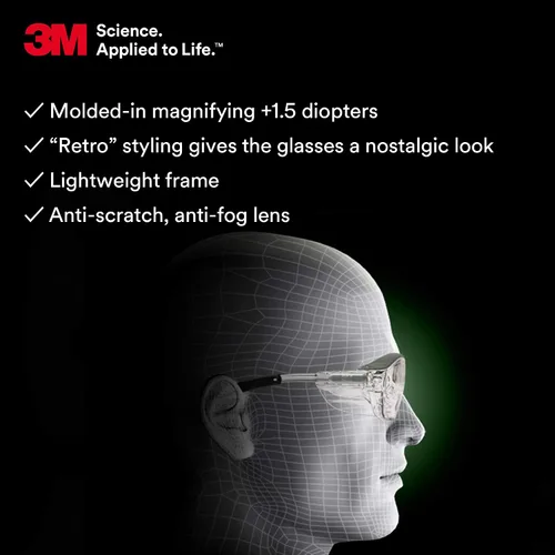 Vista 4 de Gafas de protección 3M Nuvo Reader, Transparente, 1