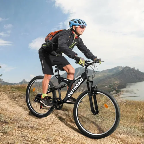 Vista 6 de 26 Inch Mountain Bike for Adult Men Women, 7 Speed Mountian Bicycle with Dual V Brake Suspension MTB Bicycle, Multiple