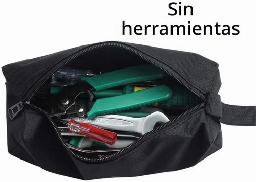 Vista 2 de ZffXH Bolsas de herramientas impermeables con cremallera bolsas de lona resistentes para herramientas pequeñas, tornillos clavos, bolsa