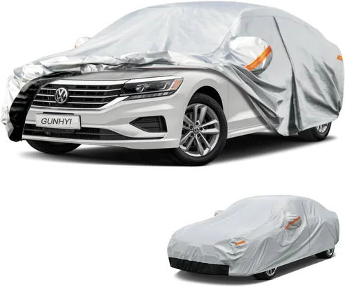 Vista 35 de GUNHYI - Funda de automóvil de 6 capas para Tesla Model 3 (2017-2025), impermeable para todo tipo de clima, protección UV contra la nieve, el sol