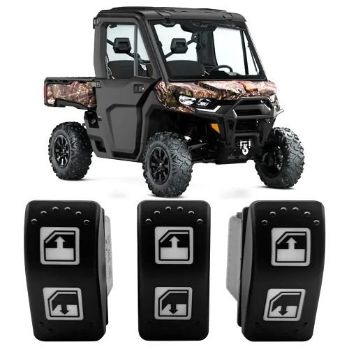 Vista 2 de 710004979 Interruptor de ventana eléctrica apto para CanAm Defender MAX HD8 HD10 2016-2020 Interruptor elevalunas lateral izquierdo del lado