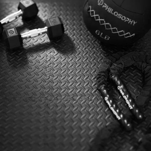 Vista 7 de Philosophy Gym Paquete de 12 alfombrillas de ejercicio – 12 x 12 pulgadas de goma de espuma entrelazada rompecabezas azulejos – negro