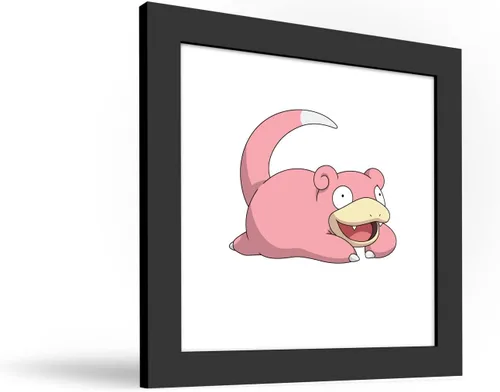 Vista 2 de Trends International Gallery Pops Pokemon - Póster de pared de Slowpoke, 12 x 12 pulgadas, versión enmarcada en negro Versión con marco negro