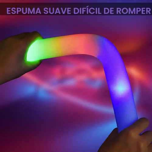 Vista 2 de LifBetter Varitas de brillo a granel – 20 varillas de espuma LED brillantes con tres modos de luz intermitente para fiestas DJ, para festivales