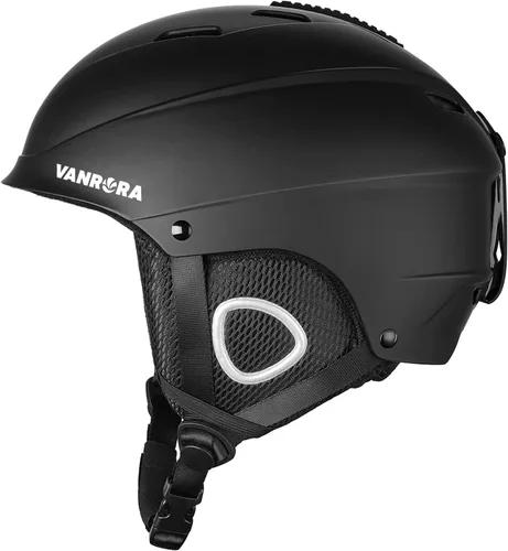 Vista 14 de VANRORA Casco de esquí, casco de snowboard para hombres y mujeres, ventilación con control de clima, ajuste de esfera, compatible con gafas, forro