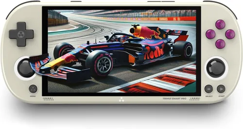 Vista 8 de Trimui Smart Pro - Consola de juegos portátil, consola de pantalla de 4.96 pulgadas, emulador preinstalado con tarjeta TF de 128/256 GB, consola