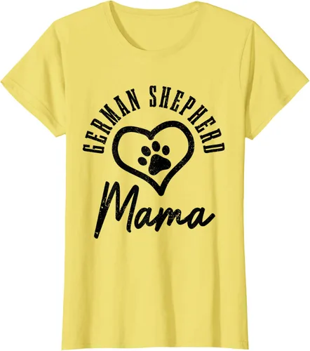 Vista 14 de Camiseta de pastor alemán para mujer, con diseño de pata de perro, pastor alemán, gris, S Asfalto