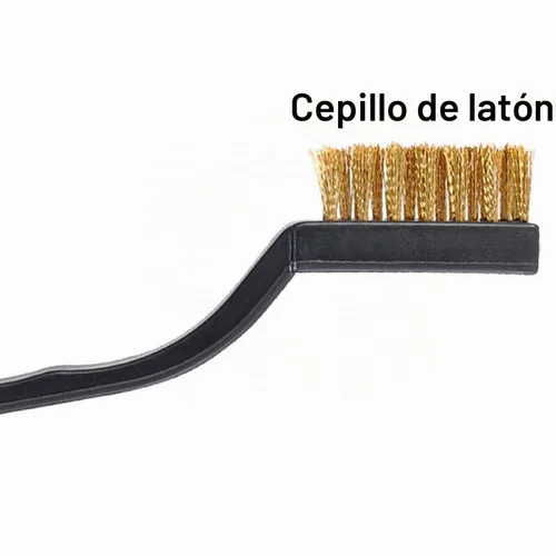 Vista 5 de 30 cepillos de alambre de latón, mango curvo, cepillos