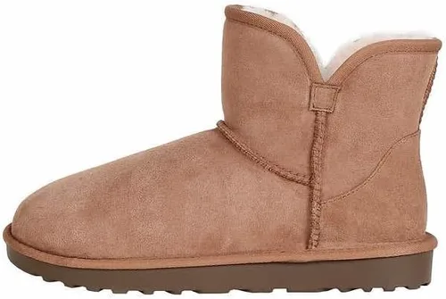 Vista 2 de Kirkland Signature Botas de piel de oveja con borde festoneado para mujer