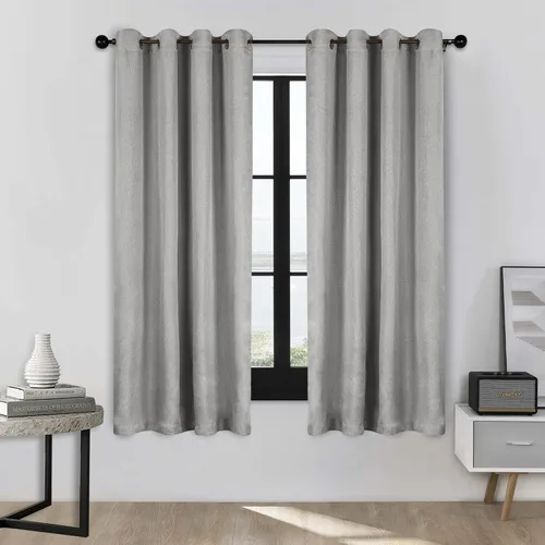 Vista 68 de Superior Linen Semi Blackout Curtains, Room Darkening, Bedroom, Drapes, Kitchen, Living Room Window Accents, Sun Blocking, Grommet Header, Classic