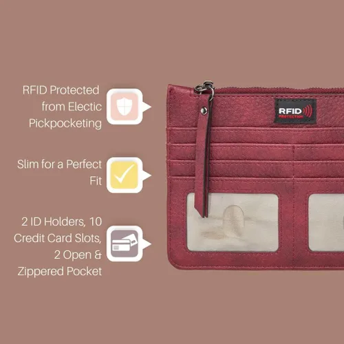 Vista 9 de Bolso bandolera oculto Kinsley con billetera RFID Bolsa CCW con bloqueo discreto para mujer Funda universal