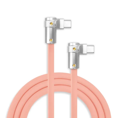 Vista 46 de chubbycable FlexElbow - Cable de carga rápida de 90 grados y 240 W, cable USB C en ángulo recto, cable de carga de silicona compatible con iPhone